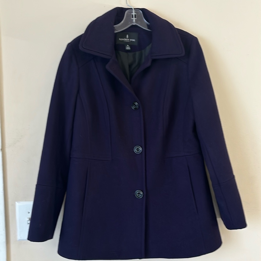 London Fog Wool Blend Single Breasted Button Front Outwear Winter Coats Size‎ M